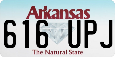 AR license plate 616UPJ