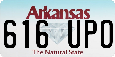 AR license plate 616UPO