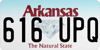 AR license plate 616UPQ