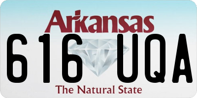 AR license plate 616UQA