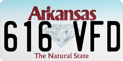 AR license plate 616VFD