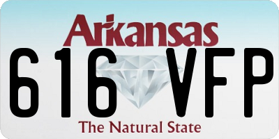 AR license plate 616VFP