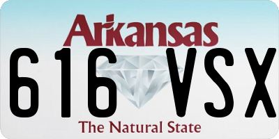 AR license plate 616VSX
