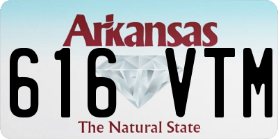 AR license plate 616VTM