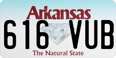 AR license plate 616VUB