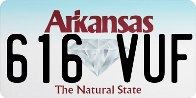 AR license plate 616VUF