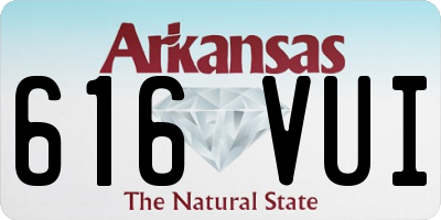 AR license plate 616VUI