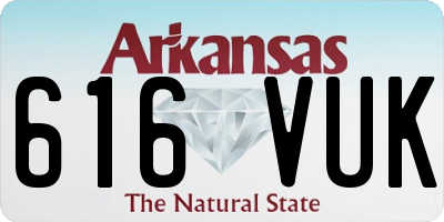 AR license plate 616VUK