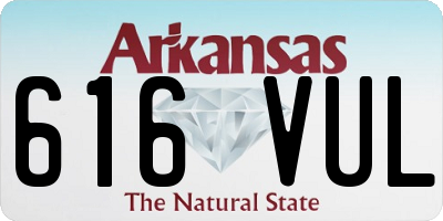AR license plate 616VUL
