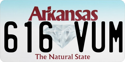 AR license plate 616VUM