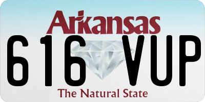 AR license plate 616VUP