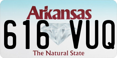 AR license plate 616VUQ