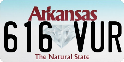 AR license plate 616VUR