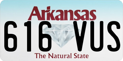 AR license plate 616VUS