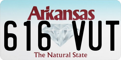 AR license plate 616VUT
