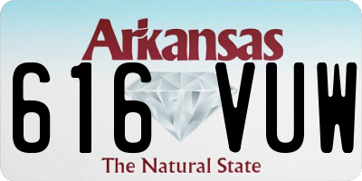 AR license plate 616VUW