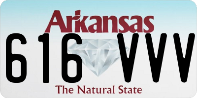 AR license plate 616VVV