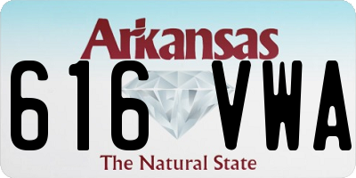 AR license plate 616VWA
