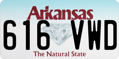 AR license plate 616VWD