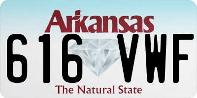 AR license plate 616VWF