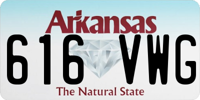 AR license plate 616VWG