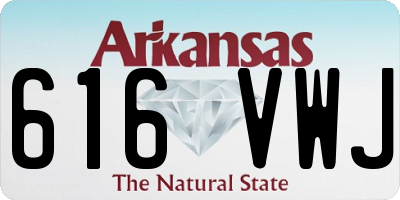 AR license plate 616VWJ