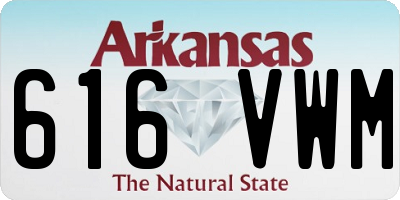 AR license plate 616VWM