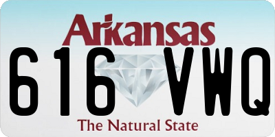 AR license plate 616VWQ