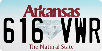 AR license plate 616VWR