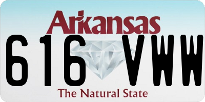 AR license plate 616VWW