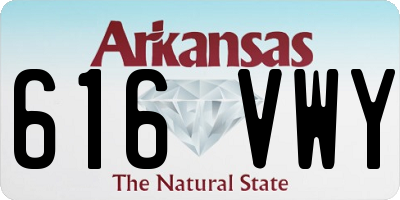 AR license plate 616VWY