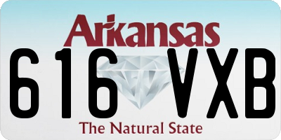 AR license plate 616VXB