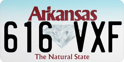 AR license plate 616VXF