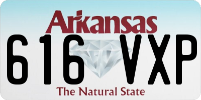 AR license plate 616VXP
