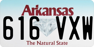 AR license plate 616VXW
