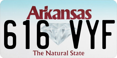 AR license plate 616VYF