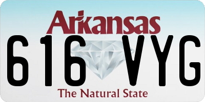 AR license plate 616VYG