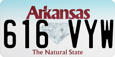 AR license plate 616VYW