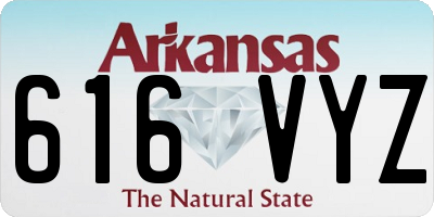 AR license plate 616VYZ