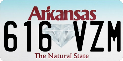 AR license plate 616VZM