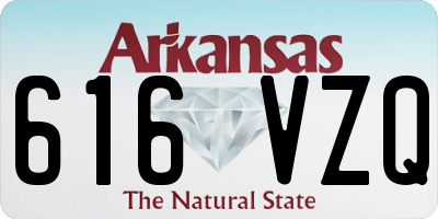 AR license plate 616VZQ