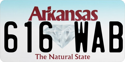 AR license plate 616WAB