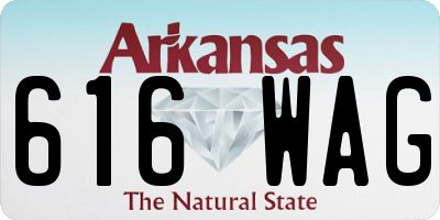AR license plate 616WAG