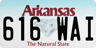 AR license plate 616WAI