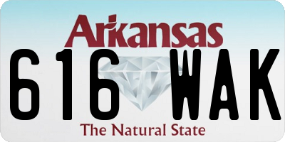 AR license plate 616WAK