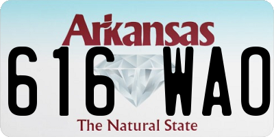 AR license plate 616WAO