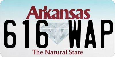 AR license plate 616WAP