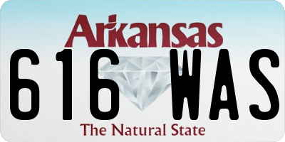 AR license plate 616WAS