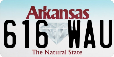 AR license plate 616WAU