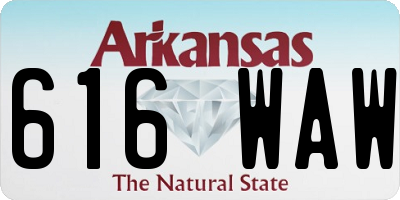 AR license plate 616WAW